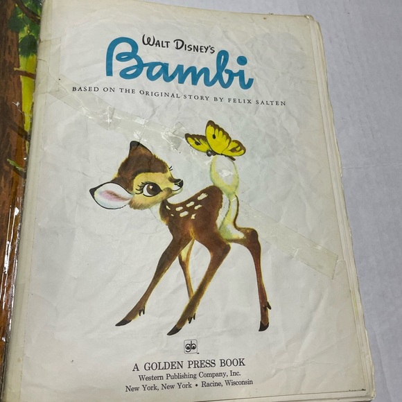 Vintage Walt Disney's Bambi Big Golden Book 1949 - Picture 4 of 6